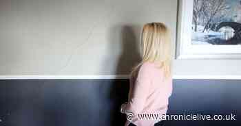 Gateshead woman 'forced out of her home' by 8ft crack in her living room wall