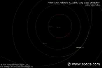 Watch skyscraper-sized asteroid zoom near Earth tonight (March 25) in free livestream