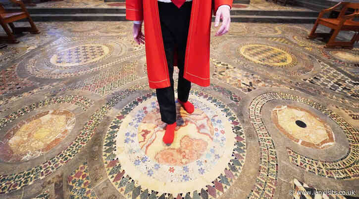 Rare chance to stand on Westminster Abbey’s 13th-century Cosmati Pavement