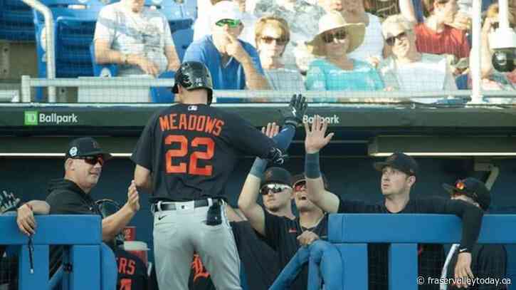 Meadows hits three-run homer, Tigers beat Jays 4-1