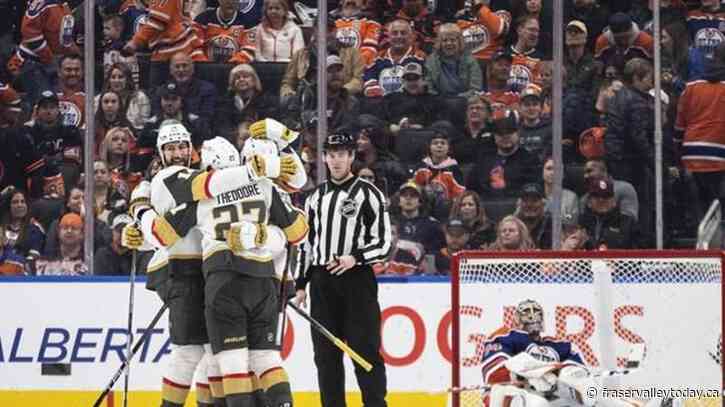 Roy scores OT winner as Golden Knights tip Oilers 4-3