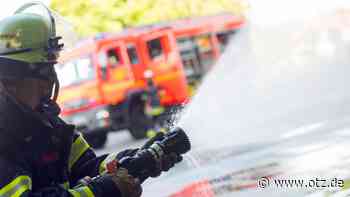 Großbrand in Kahla: Discounter brennt lichterloh