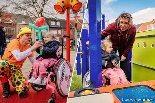 Pia (4) en haar mama openen inclusieve speeltuin op Belfortplein: “Het is nu ook een beetje onze speeltuin”
