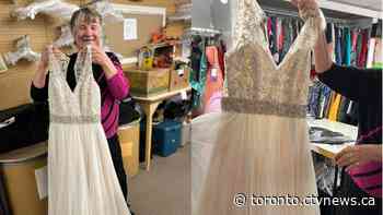 Ontario woman's lost wedding dress found by thrift store volunteer after 'long shot' search