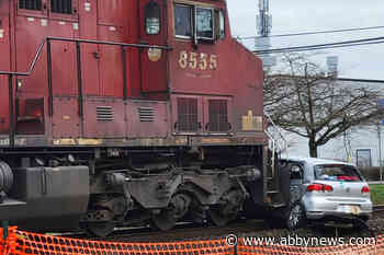 VIDEO: One person dead in train and car collision in Langley