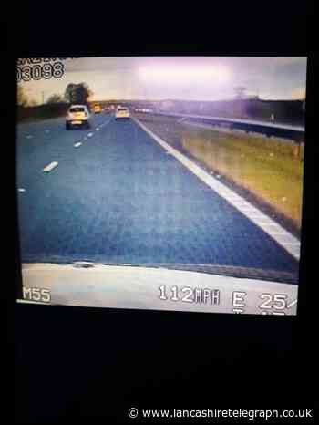 Driver with 12 points on licence caught at 112mph on M55