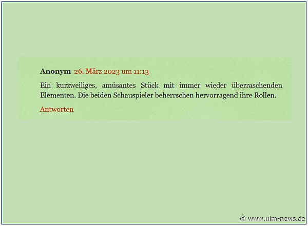 Neues Stück am Theater Neu-Ulm begeistert