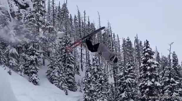 Skier Sends Monster Front Flip