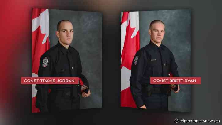 Funeral procession underway for Edmonton officers killed in the line of duty