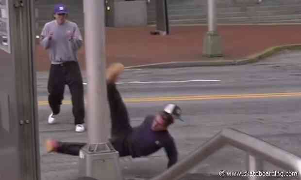 Who Put That Pole There? Gnarly Trick Turns Into Painful Collision