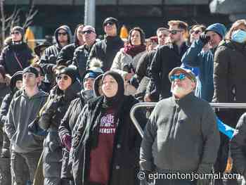 'We all stand together': City rallies at Edmonton police regimental funeral