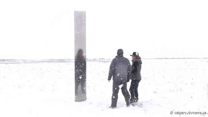 Southern Alberta monolith moving