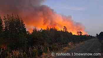 Huge wildfire burning in N.E. North Carolina now partially under control