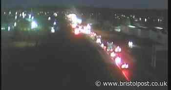 Live: M5 slip road blocked as van overturns outside Bristol