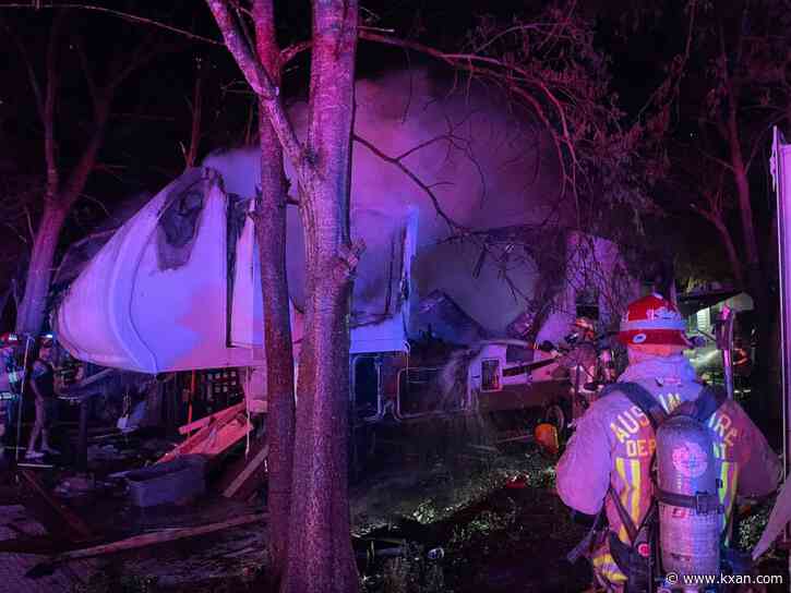 RV destroyed in east Austin fire