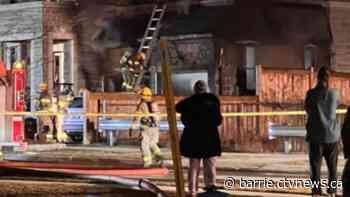 Innisfil, Ont. garage fire displaces Dale Road family