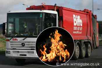 Wirral Council issue warning after bin lorry catches fire