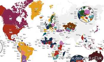 The animals the world wants to see: Fascinating maps show the TIGER is the globe's No.1 creature