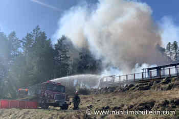 Firefighters battle blaze as house south of Nanaimo fully engulfed