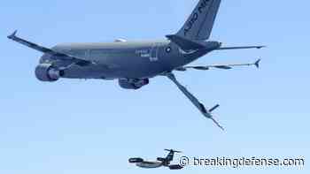 In first, Airbus A310 tanker flight autonomously guides DT-25 drones into mock refueling position