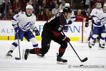 Point scores 2, Lightning snap skid with shutout of 'Canes