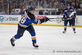 Vrana scores twice for Blues in 6-5 overtime win