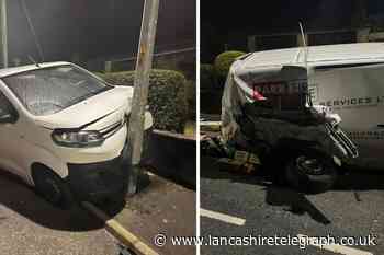 Pictures: Van written off in crash on Bolton Road, Darwen