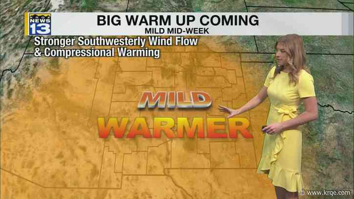 Beautiful Wednesday with much warmer temperatures