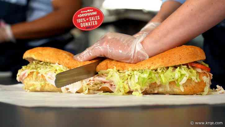 Jersey Mike's says it will donate 100% of Wednesday's sales to charity