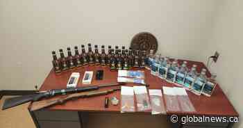 Manitoba RCMP seize firearms, illegal liquor, drugs in traffic stop