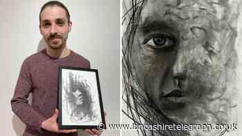 Darwen dad’s ‘light and dark’ artwork shines in shop