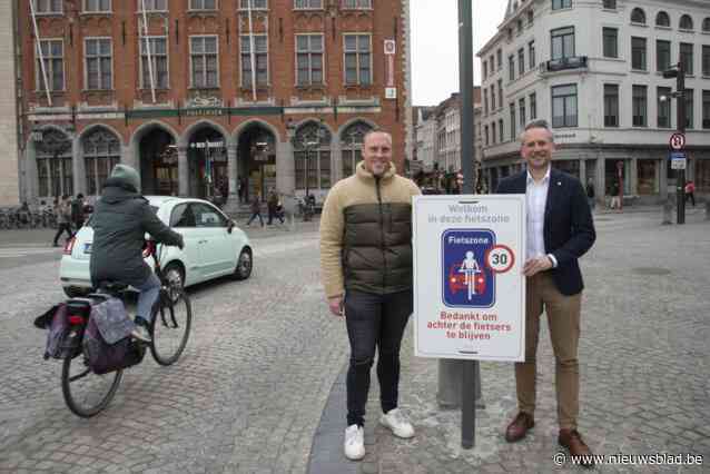 Fietszone krijgt nieuwe sensibiliseringsborden