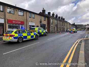 Darwen Road in Bromley Cross is closed following crash