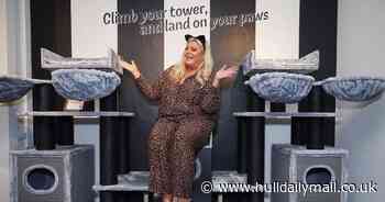 Gemma Collins says we should 'be more cat' as she opens feline-themed café