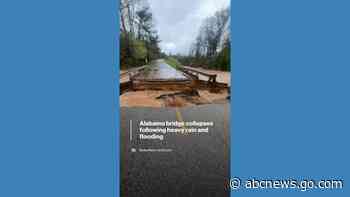 WATCH:  Alabama bridge collapses after heavy rain and flooding