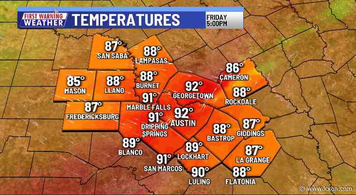 Rain showers, then sunshine and record heat