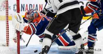 Stuart Skinner shuts the door as Edmonton Oilers stymie Los Angeles Kings 2-0