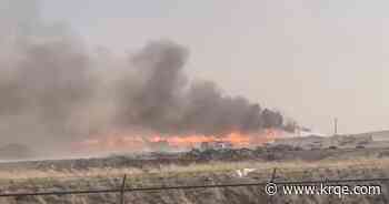 Roswell landfill catches fire