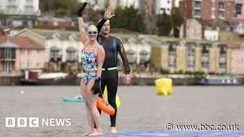 Couple take 'refreshing' first swim in Bristol Harbour