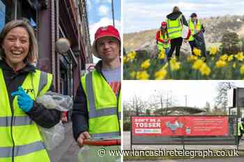 Preston KFC team members take part in Great British Spring Clean
