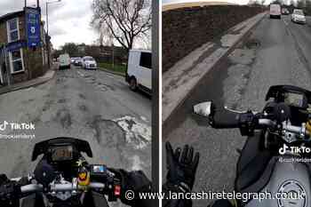 Viral TikTok video shows shocking potholes on Burnley road