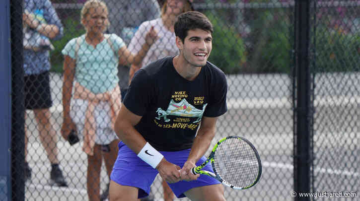 Tennis Teenage Sensation Carlos Alcaraz Hits the Practice Court Before Big Miami Open Match