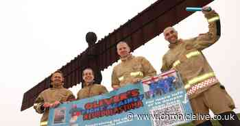 'He's fought a really brave battle': Firefighters set off on 200-mile run for Sunderland triplet Oliver Maw