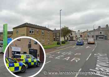 Police van and car involved in crash in Rishton