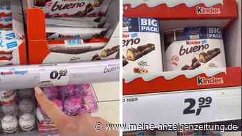 Supermarkt-Kundin warnt vor Süßigkeiten, die im Kassenbereich liegen