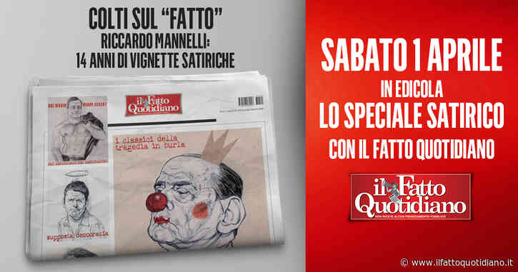 “Colti sul Fatto”, in regalo per i lettori lo speciale con 14 anni di vignette satiriche di Riccardo Mannelli – In edicola sabato 1 aprile