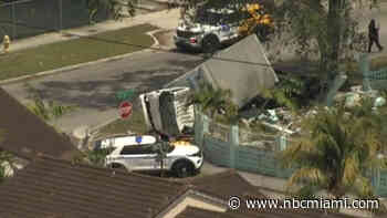 Truck Driver Killed, 2 Miami Police Officers Hospitalized After Crash
