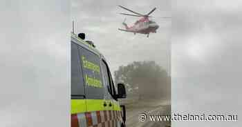 Man flown to hospital after being thrown from tractor during rollover