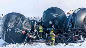 Officials say water and air are safe after train carrying highly flammable ethanol derails in Minnesota