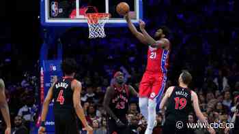 Embiid, Harden post double-doubles as 76ers snap Raptors' 3-game win streak